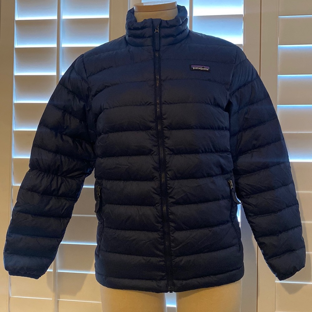 Patagonia Down Sweater Jacket Kids sz L 12 Blue